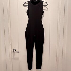 SKIMS Black Sleeveless Turtleneck Jumpsuit